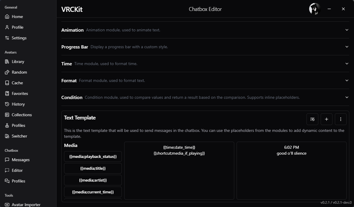 Chatbox Editor